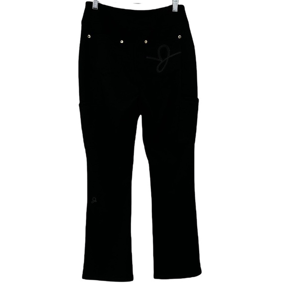 JAANUU Boot cut Goal zipper side pockets black pants SZ M - Picture 4 of 12